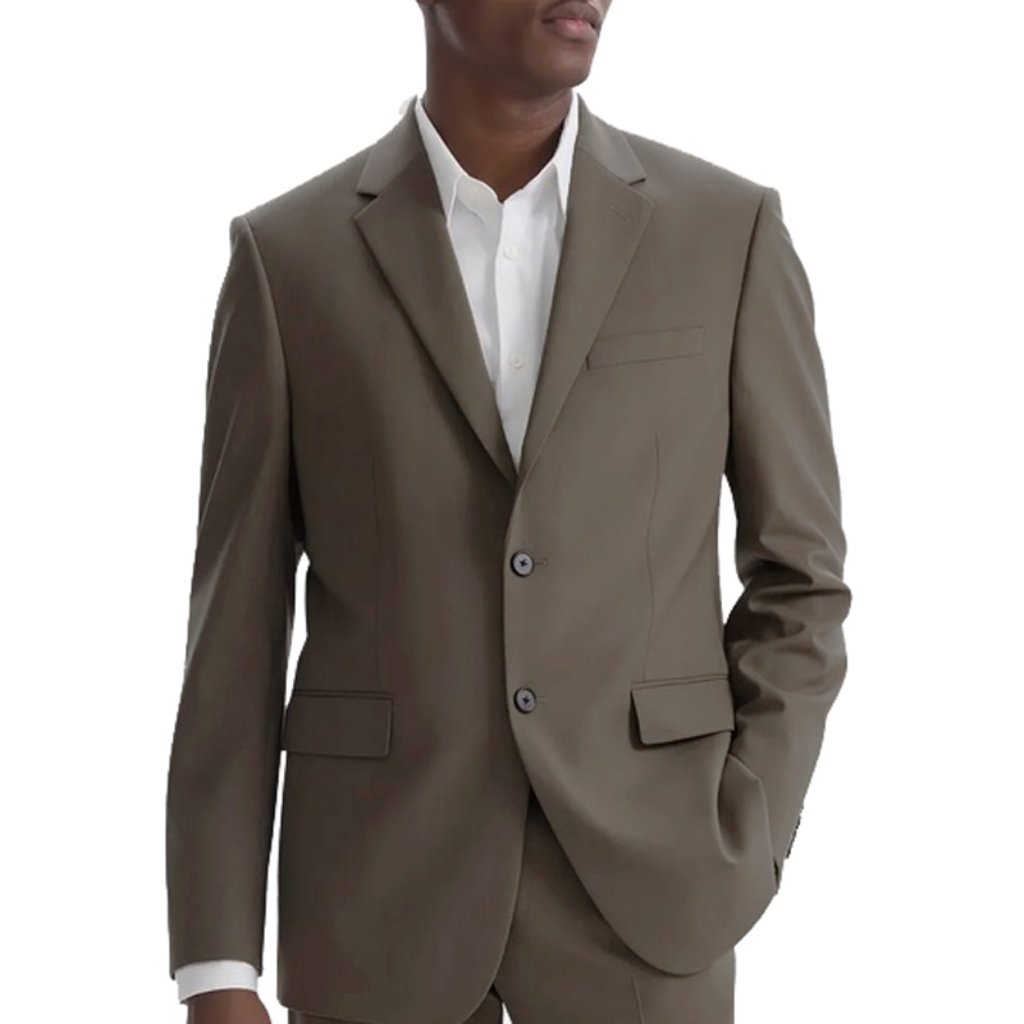 New $545 Theory Chambers Sport Coat! 38 R Brown Fossil Melange Slim Fit